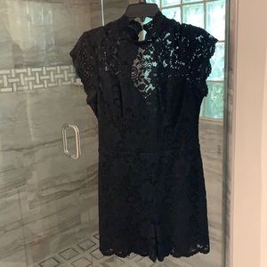 Black lace romper